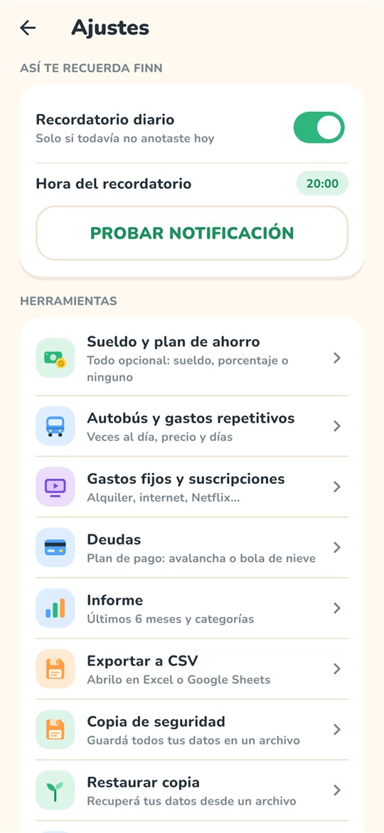 Ajustes